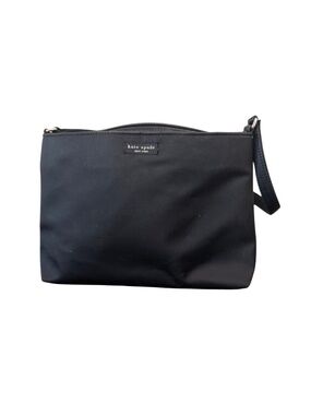 Kate Spade New York Black Nylon Wristlet Pouch Zip Clutch Minimalist Bag